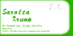 sarolta krump business card